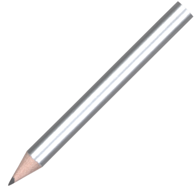 Picture of MINI WOOD PENCIL with No Eraser - Silver