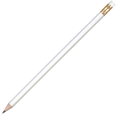 Picture of WOOD ORO PENCIL with White Eraser - White