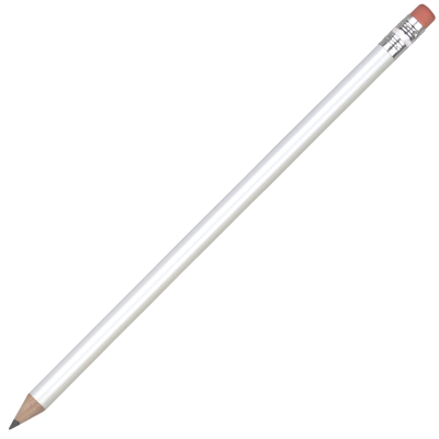 Picture of FSC WOOD PENCIL with Pink Eraser - White Unsharpened