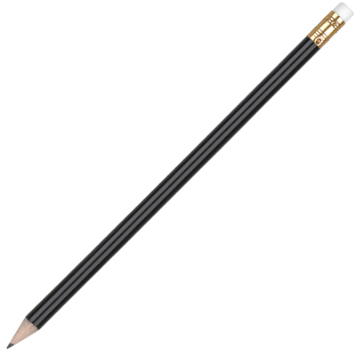 Picture of WOOD ORO PENCIL with White Eraser - Black