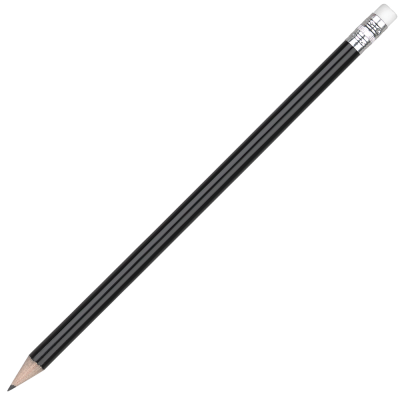 Picture of WOOD ARGENTE PENCIL with White Eraser - Black