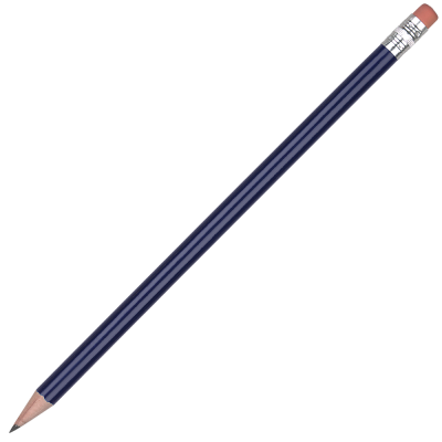 Picture of STANDARD WOOD PENCIL with Pink Eraser - Blue