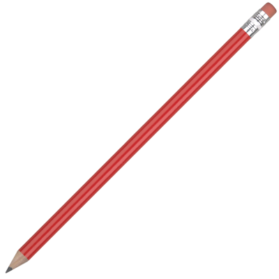 Picture of FSC WOOD PENCIL with Pink Eraser - Red