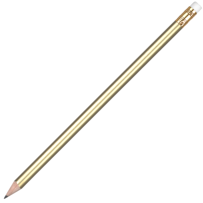 Picture of WOOD ORO PENCIL with White Eraser - Gold