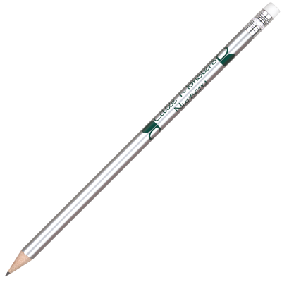 Picture of WOOD ARGENTE PENCIL with White Eraser - Silver