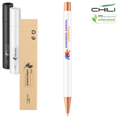 Picture of PAR SOFT FEEL ROSE GOLD METAL RECYCLED BALL PEN - WHITE - ROSE GOLD