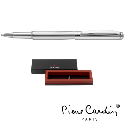 Picture of PIERRE CARDIN LUSTROUS METAL ROLLERBALL PEN - SILVER CHROME with Pb17 Box 