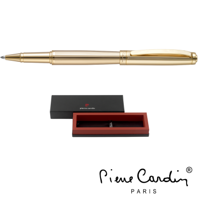 Picture of PIERRE CARDIN LUSTROUS METAL ROLLERBALL PEN - GOLD with Pb17 Box 