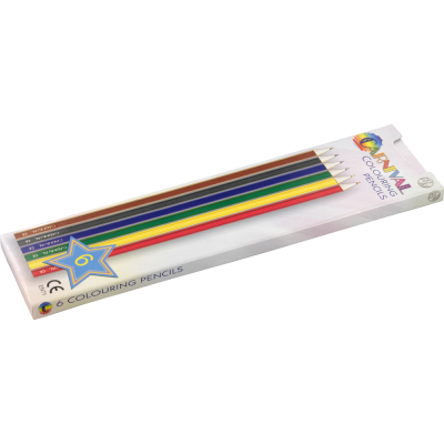 Picture of CARNIVAL COLOURING PENCIL SET FSC WOOD - 6 PACK