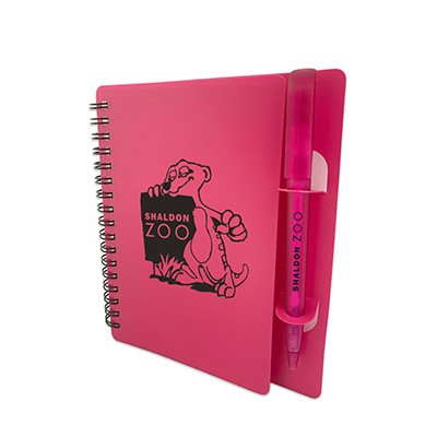 Picture of FROSTED EXECUTIVE SPIRAL CONFERENCE NOTE PAD & BALL PEN SET