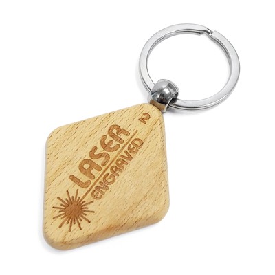 Picture of DIAMOND WOOD KEYRING