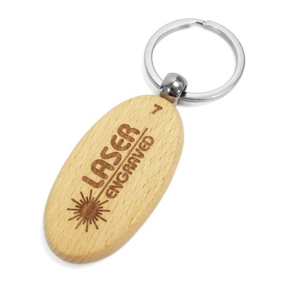 Picture of OVAL WOOD KEYRING