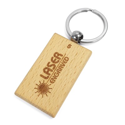 Picture of RECTANGLE-SC WOOD KEYRING