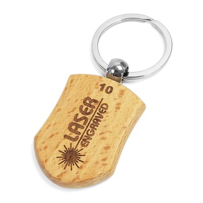 Picture of SHIELD WOOD KEYRING