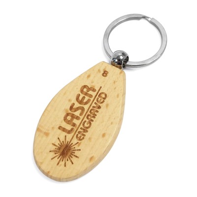 Picture of TEAR DROP WOOD KEYRING