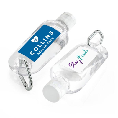 Picture of ANTIBACTERIAL HAND SANITISER ON a CARABINER CLIP (70ML)