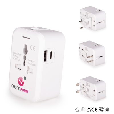 Picture of COMPACT TRAVEL ADAPTOR with USB C.