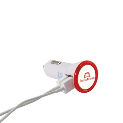 Picture of DUAL PORT LED USB CAR CHARGER**