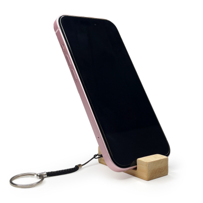 Picture of BAMBOO PHONE STAND KEYRING