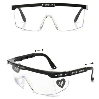 Picture of ANTI-FOG SAFETY GLASSES - BLACK FRAME.