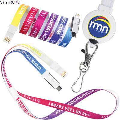 Picture of PROMO 3-IN-1 USB LANYARD CABLE.