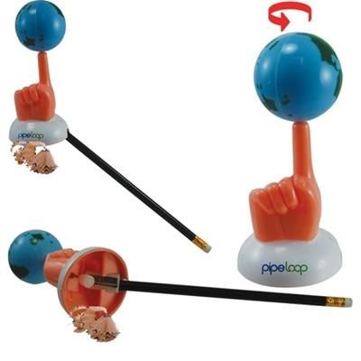 SPINNING GLOBE PENCIL SHARPENER.