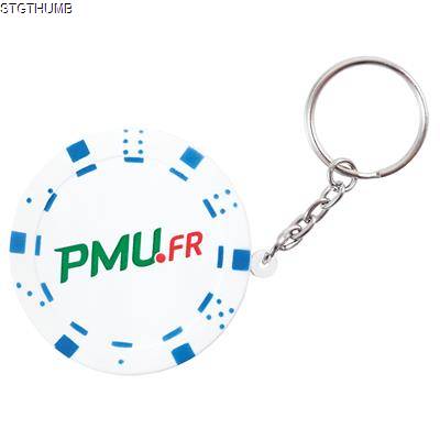 Picture of STRESS POKER CHIP KEYRING.