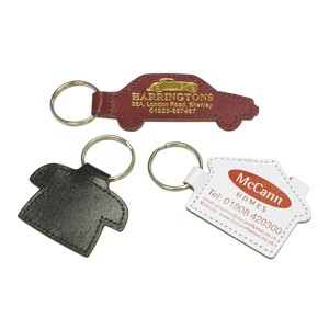 Picture of ECO SHAPE LEATHER KEYRING.