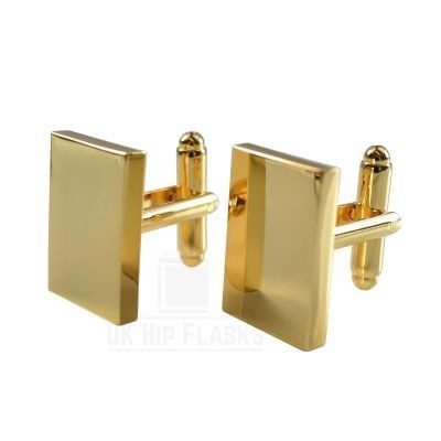 Picture of RECTANGULAR CUFF LINKS in Gold.