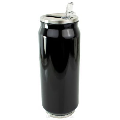 Picture of CAN STYLE BOTTLE/TUMBLER - BLACK For Hot & Cold Drinks