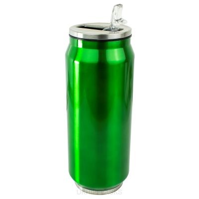 Picture of CAN STYLE BOTTLE/TUMBLER in Green for Hot & Cold Drinks.