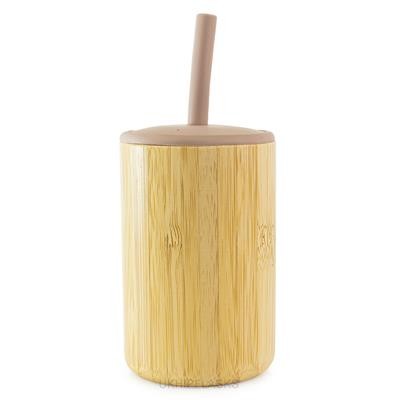 Picture of BAMBOO CUP - BROWN with Silicon Top & Straw