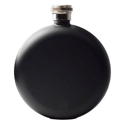 Picture of 5OZ ROUND HIP FLASK in Black.