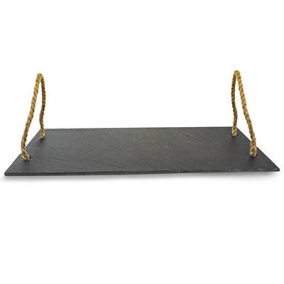 Picture of SLATE RECTANGULAR SERVING PLATTER with Rope Handle