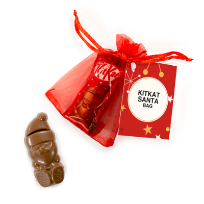 Picture of ORGANZA BAG - KITKAT FATHER CHRISTMAS SANTA