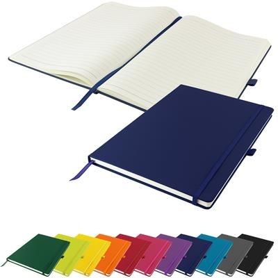 Picture of DUNN A4 PU SOFT FEEL LINED NOTE BOOK 196 PAGES in Blue