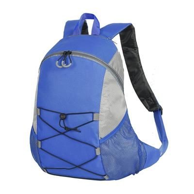 Picture of CHESTER BACKPACK RUCKSACK in Royal & Pale Grey.