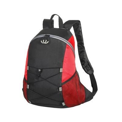 Picture of CHESTER BACKPACK RUCKSACK in Black & Red.