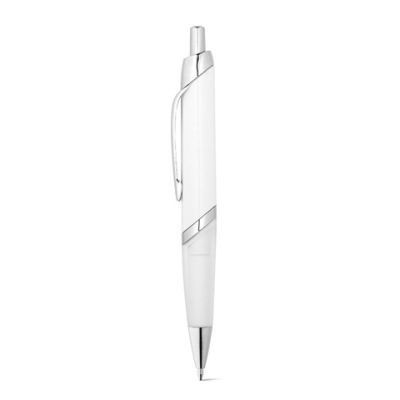 Picture of DIGIT FLAT BALL PEN with Metal Clip in White