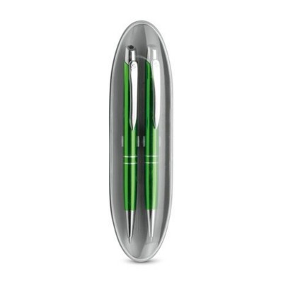 Picture of MARIETA BALL PEN AND MECHANICAL PENCIL SET in Light Green