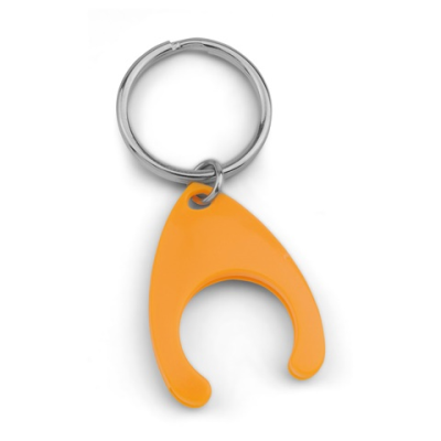 Picture of PORTHOS PLASTIC KEYRING in Orange