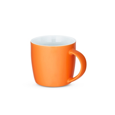 Picture of COMANDER CERAMIC POTTERY MUG 370 ML in Orange.