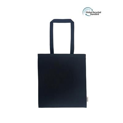 Picture of BATA 8OZ DYED BLACK 80% RECYCLED COTTON AND 20% RPET BAG with Long Handles