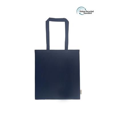 Picture of BATA 8OZ DYED NAVY 80% RECYCLED COTTON AND 20% RPET BAG with Long Handles.