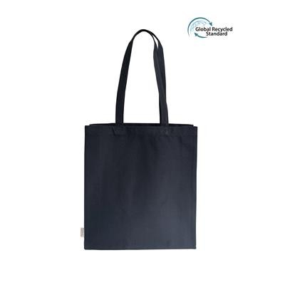 Picture of KOLI 10OZ DYED BLACK 80% RECYCLED COTTON AND 20% RPET BAG with Long Handles