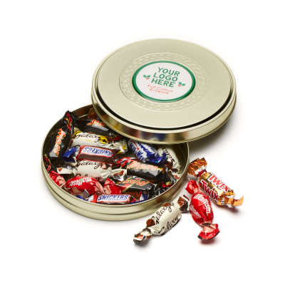 Picture of WINTER COLLECTION - SHALLOW GOLD TREAT TIN - CELEBRATIONS