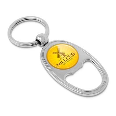 Picture of METAL BOTTLE OPENER KEYRING in Silver