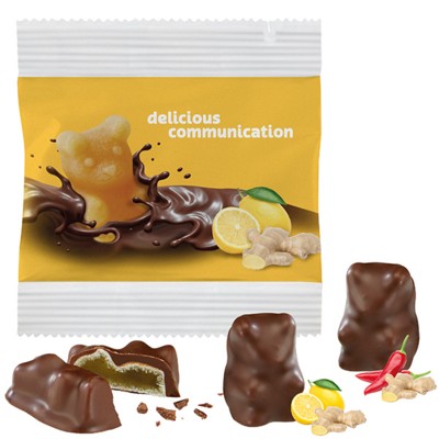 Picture of CHOCOLATE FRUIT GUM BEARS in Paper Bag