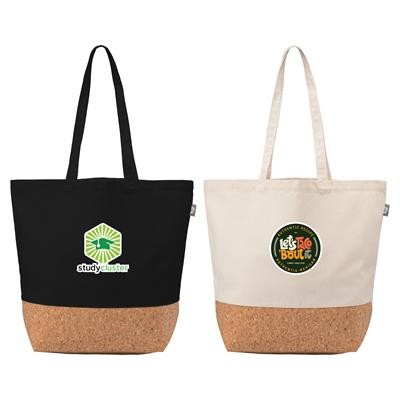 Picture of ALENTEJO - RECYCLED COTTON TOTE BAG with Cork Bottom