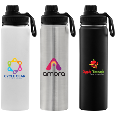 Picture of ALASKA - 740 ML STAINLESS STEEL METAL DOUBLE WALL WATER BOTTLE.